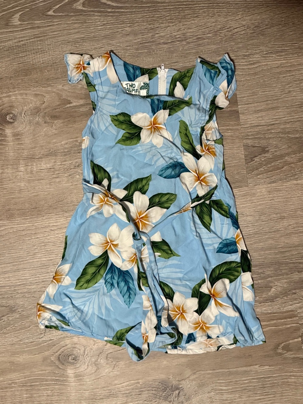 Two Palms Hawaii Exclusive Plumeria Flower Tropical Hawaiian Floral Dress